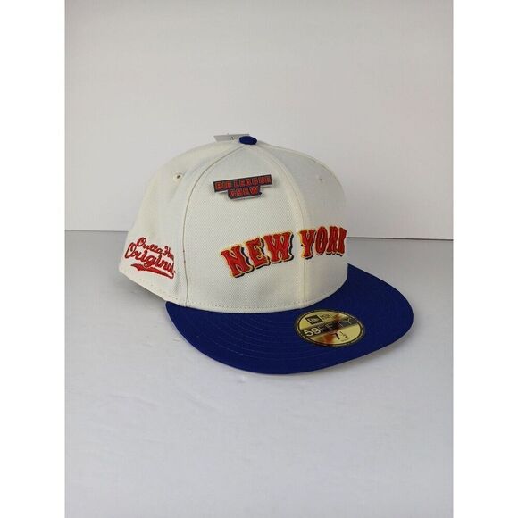 Men's New Era White New York Mets 59FIFTY Big League Chew Fitted Hat MLB 7 1/2 - Picture 1 of 16